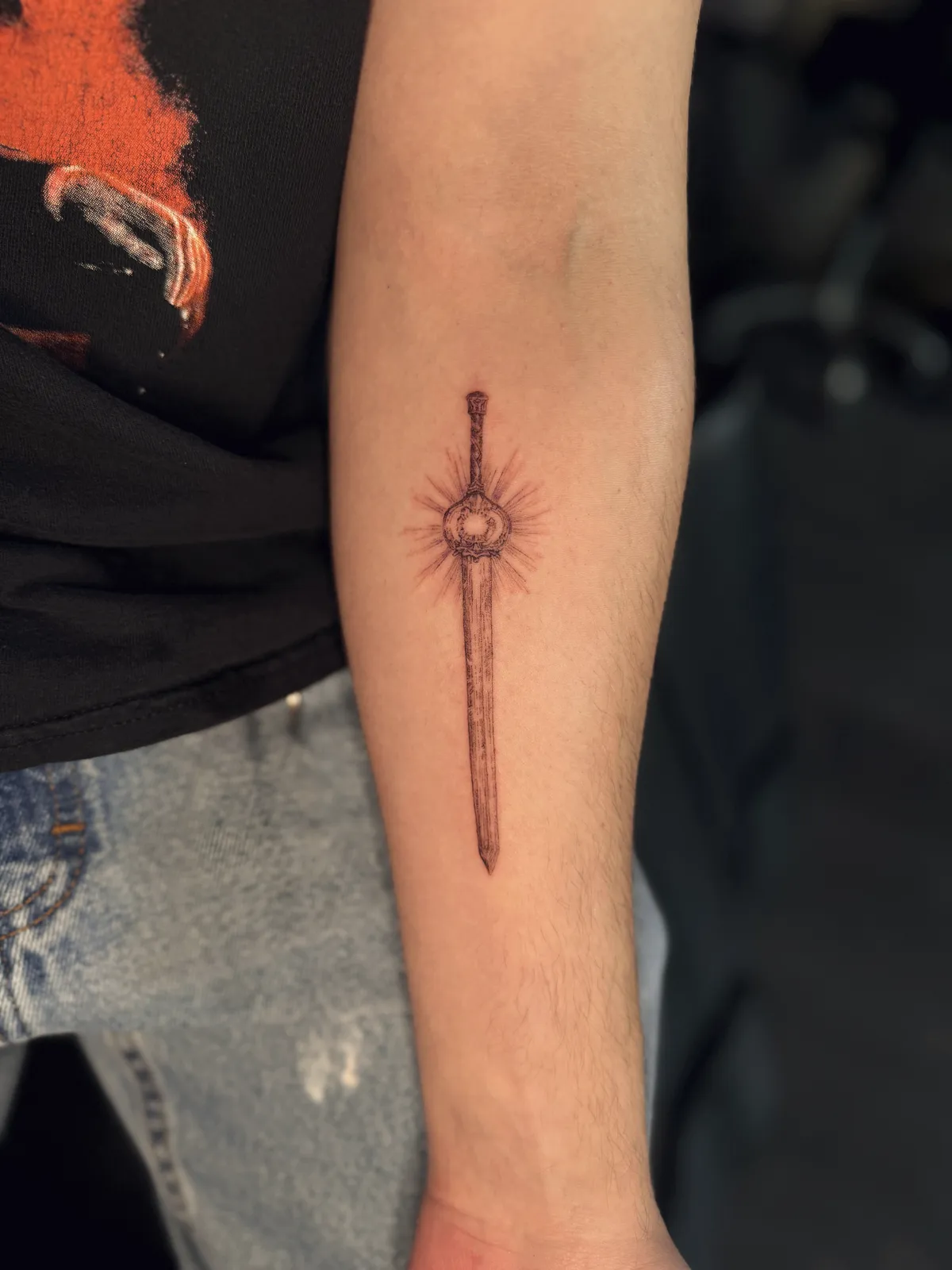 Radiant Sword, tattoo by Alyssa Collins